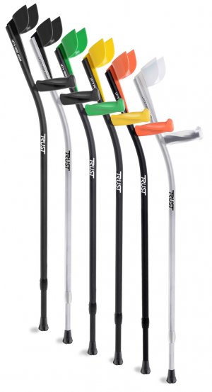 Coloured "Lets Twist Again" Crutches